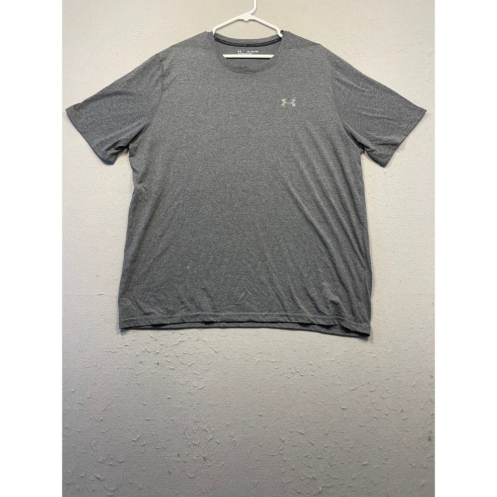 Under Armour T-Shirt Threadborne HeatGear Gray 2XL Mens